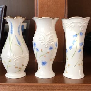 Set of three Lenox 4 inch vases